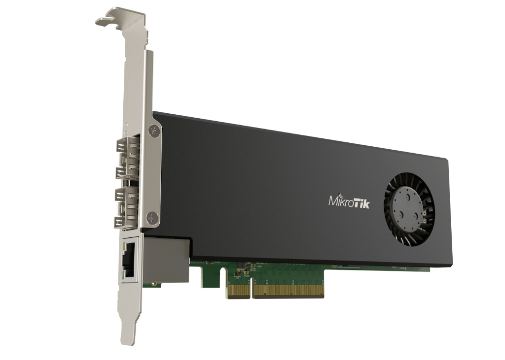 CCR2004-1G-2XS-PCIe-Mikrotik CCR2004-1G-2XS-PCIe 25G PCIe Router - 2x25G SFP28 Port, RouterOS v7, 4 Çekirdekli ARM CPU