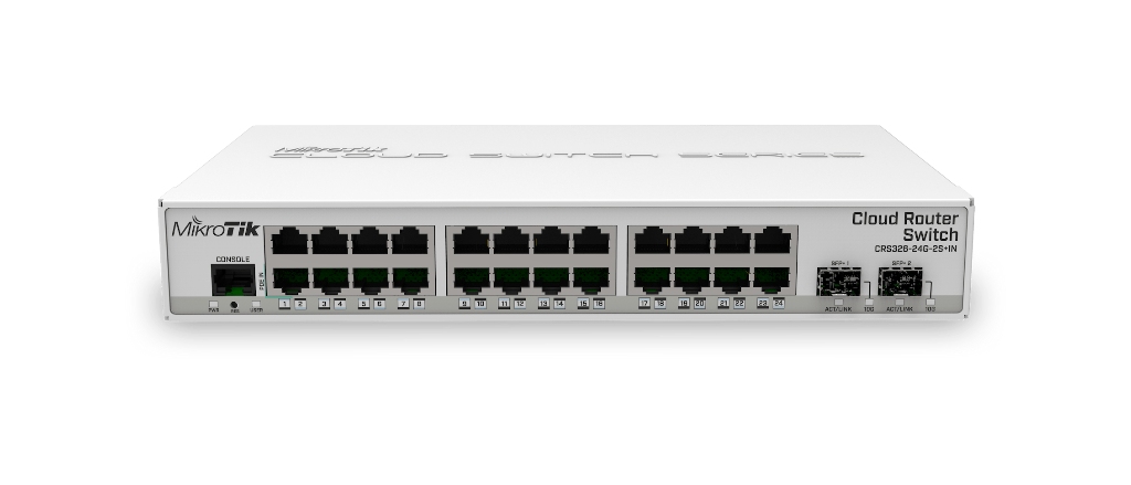 Mikrotik CRS326-24G-2S+IN Mikrotik CRS326-24G-2S+IN 24 Port Gigabit + 2 Port 10G SFP+ Masaüstü Yönetilebilir Switch ürün görseli 2 - wifidepo