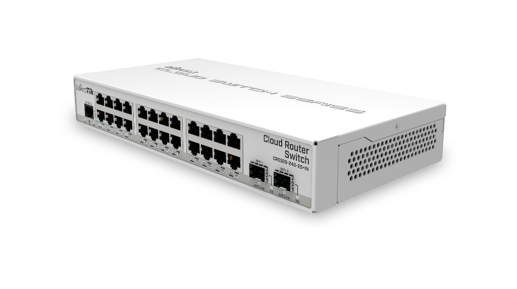 CRS326-24G-2S+IN-Mikrotik CRS326-24G-2S+IN 24 Port Gigabit + 2 Port 10G SFP+ Masaüstü Yönetilebilir Switch
