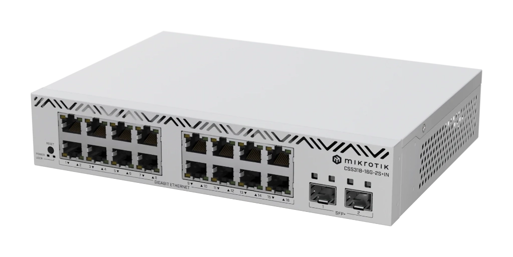 CSS318-16G-2S+IN-MikroTik CSS318-16G-2S+IN 16 Port Yönetilebilir Switch
