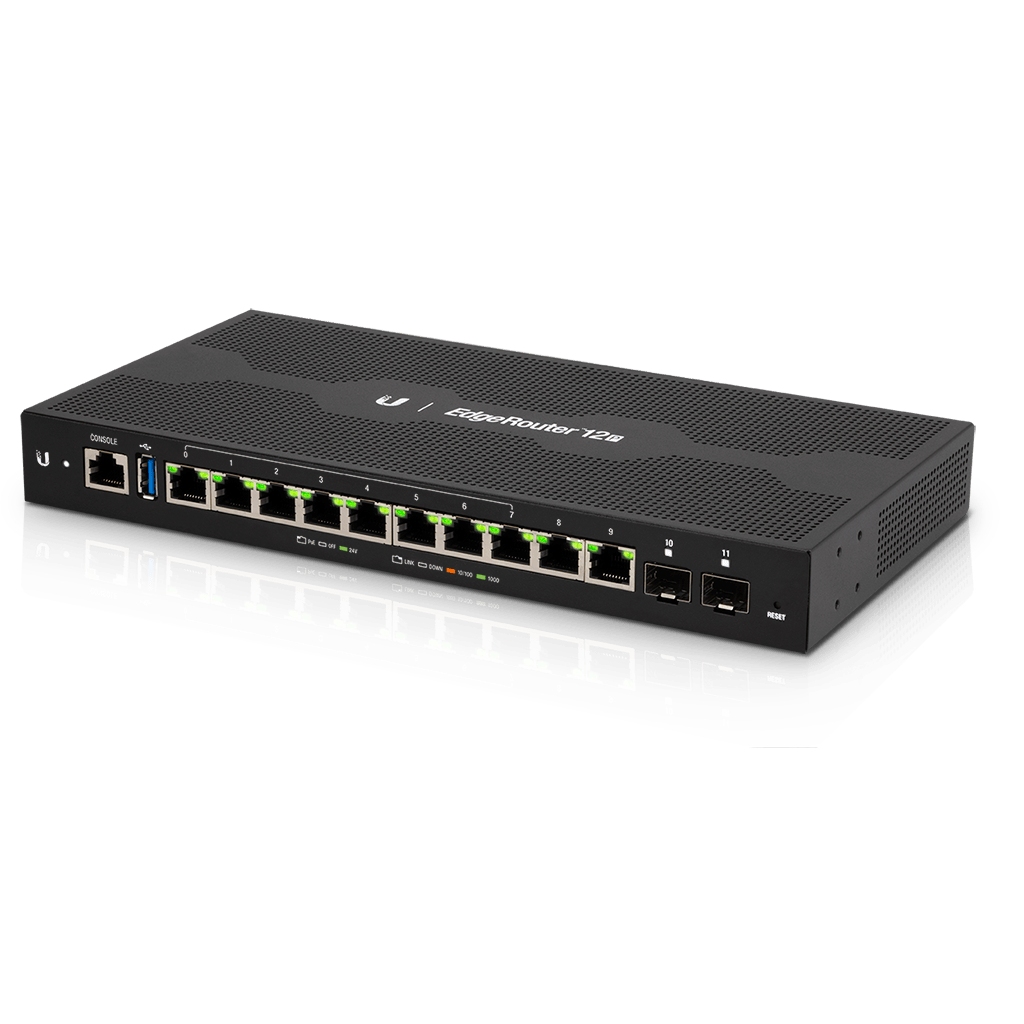 ER-12P-UBNT EdgeRouter 12P (ER-12P) – 10 Gigabit RJ45, 2 SFP ve 24V Pasif PoE Destekli Router, Güçlü Ağ Router