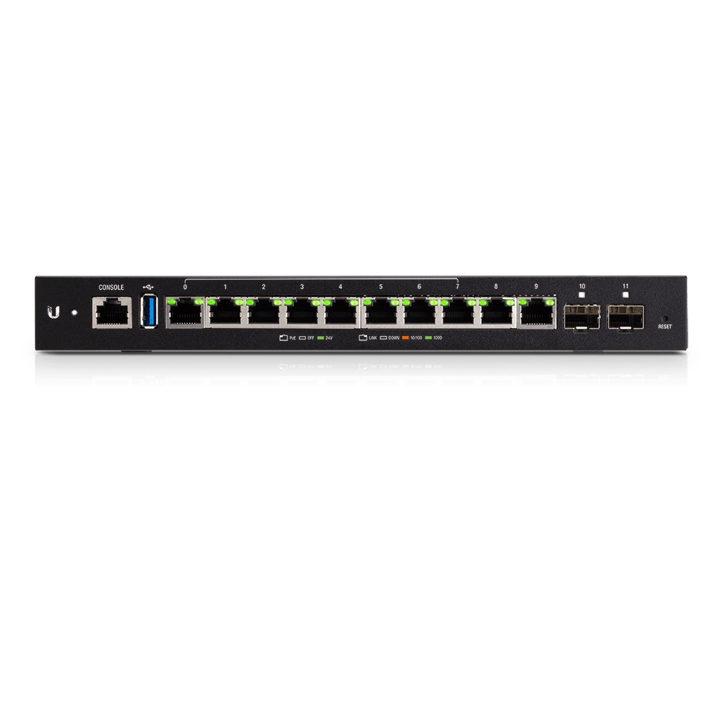 ER-12P-UBNT EdgeRouter 12P (ER-12P) – 10 Gigabit RJ45, 2 SFP ve 24V Pasif PoE Destekli Router, Güçlü Ağ Router