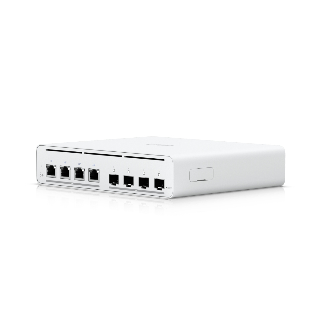 UBNT UISP-S-Plus UBNT UISP Switch Plus (UISP-S-Plus) - 4× 2.5 GbE PoE ve 4× 10G SFP+ Portlu, 160W PoE Bütçesiyle ISP Switch ürün görseli 2 - wifidepo